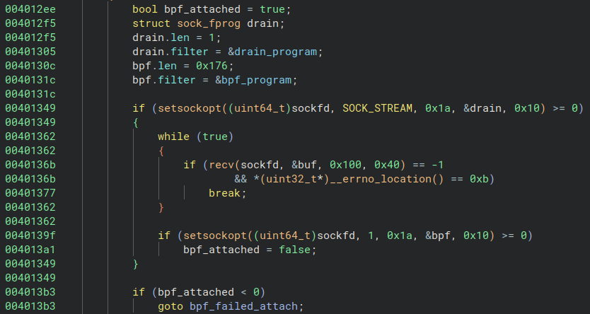 BPF program in Binary Ninja